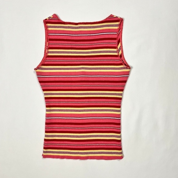 Vintage Striped Sleeveless Knit Sweater - Picture 6 of 7